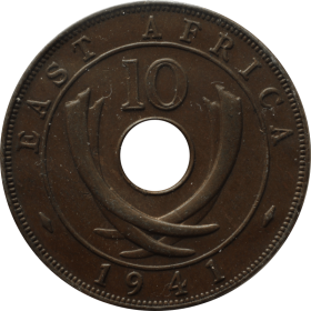 10 centow 1941 brytyjska afryka wschodnia a